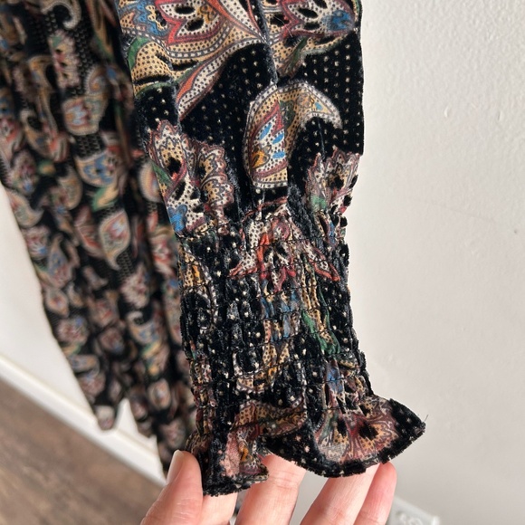 ba&sh Roane Midi Dress | Black Paisley | Size US 6 - Picture 9 of 16